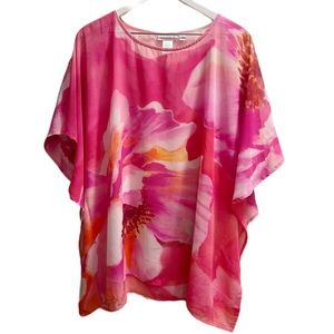 Susan Graver Flowy Floral Blouse